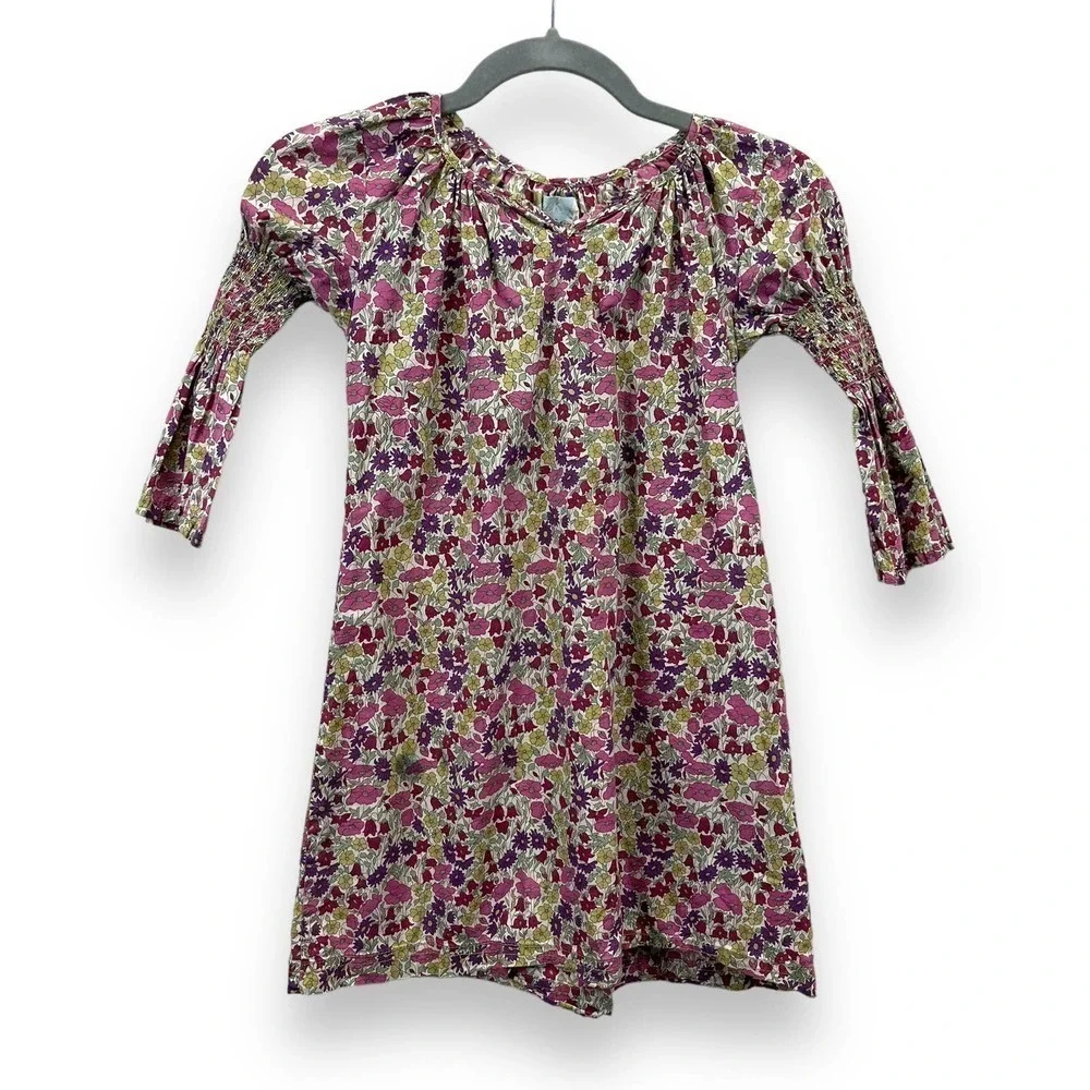 Peek Cottagecore Smocked Sleeve Floral Dress Size 6/7